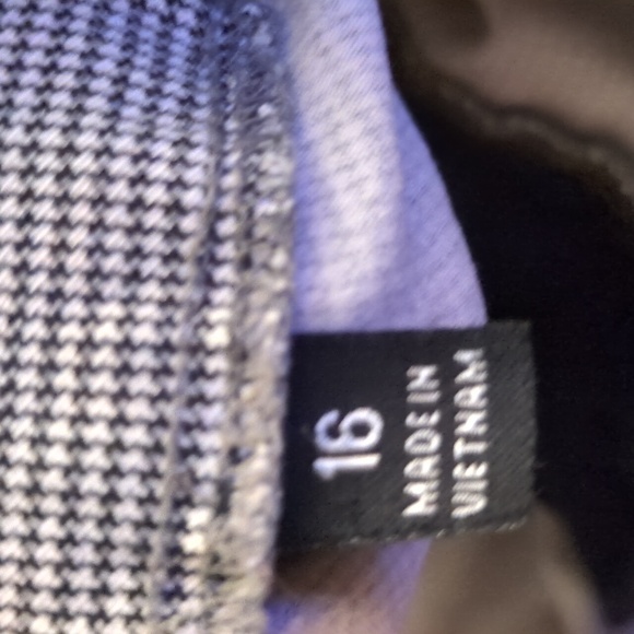 Houndstooth Black & White Trousers Pants - Picture 4 of 4